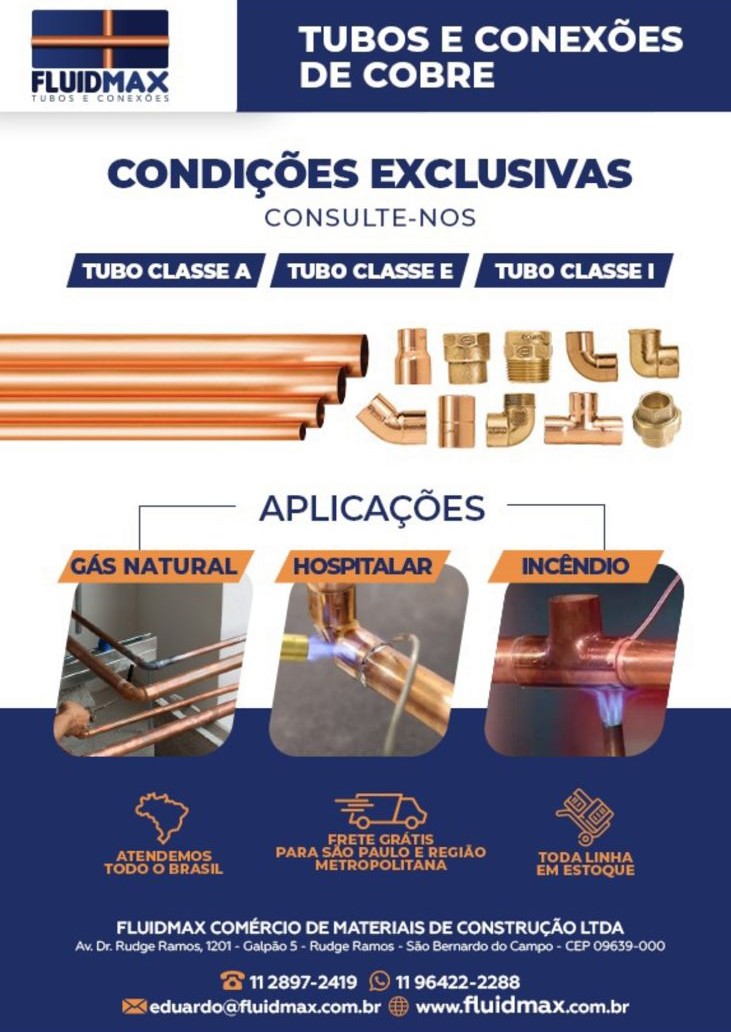 Item Fluidmax Tubos e conexões de cobre