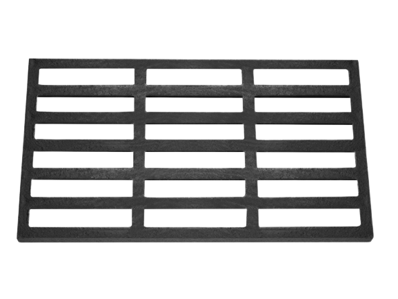Item GRELHA DE FERRO NODULAR FUNDIDO SEM ARO NÃO ARTICULADO – RETANGULAR - 0,40X0,70 CM