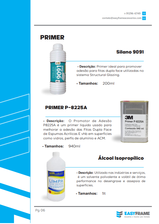 Item Primer, alcool e silano