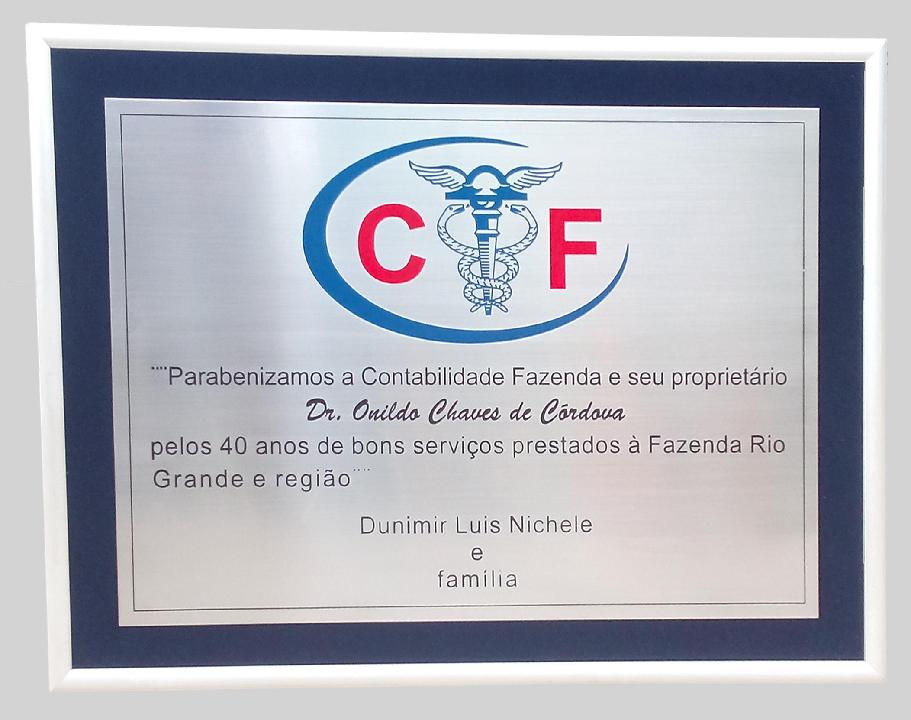 Item Placas de homenagem, trofeus e displays