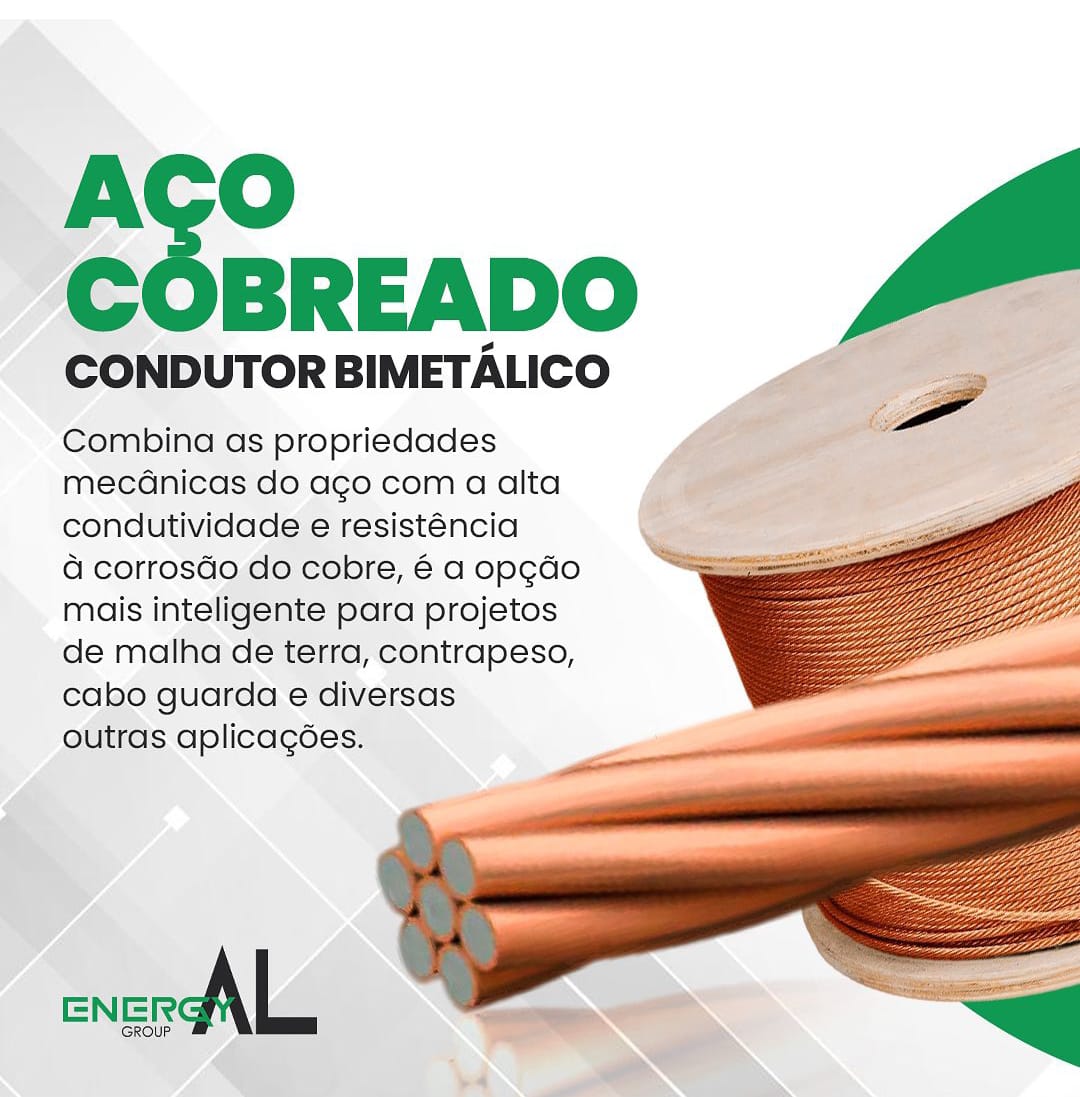 Item CABO AÇO COBREADO 21% IACS - BIMETÁLICO - ALUME CABLE