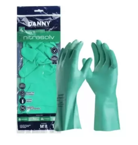 Item Luva Nitrilica verde