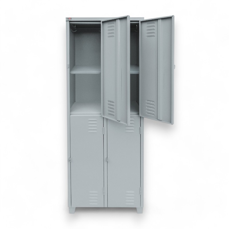 Item Roupeiro de aço 4 portas com prateleira