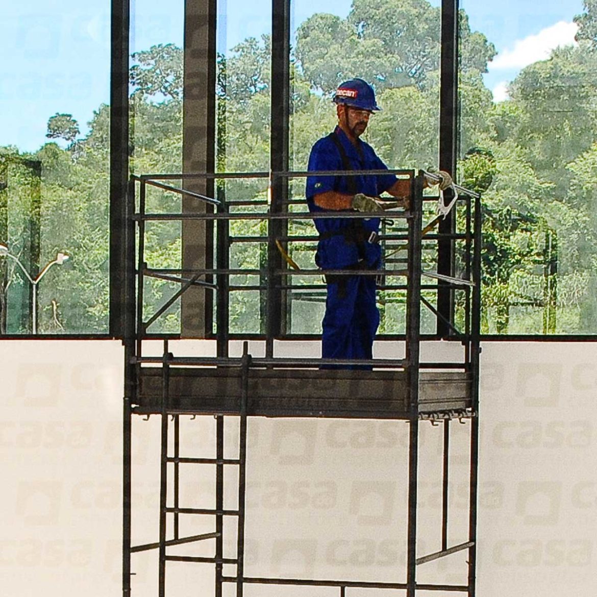 Item Andaimes, Plataformas, Rodas, Sapatas, Jogo de Guarda Corpo e Escadas