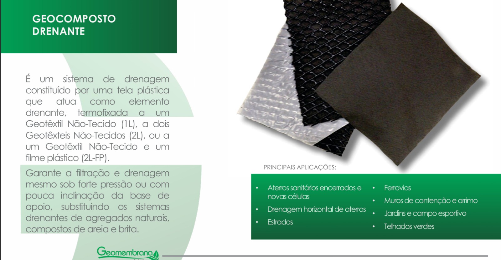 Item GEOMEMBRANA GEOSSITÉTICOS