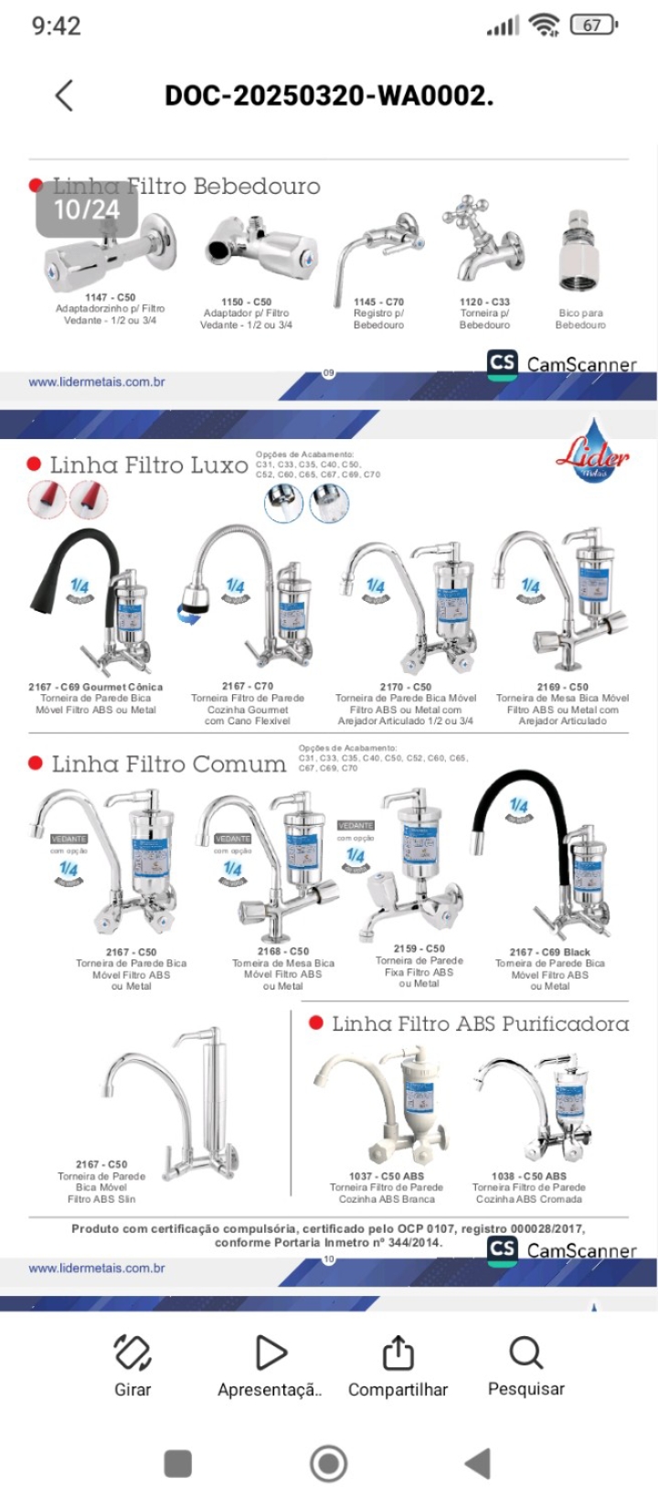 Item Metais direto da fábrica.