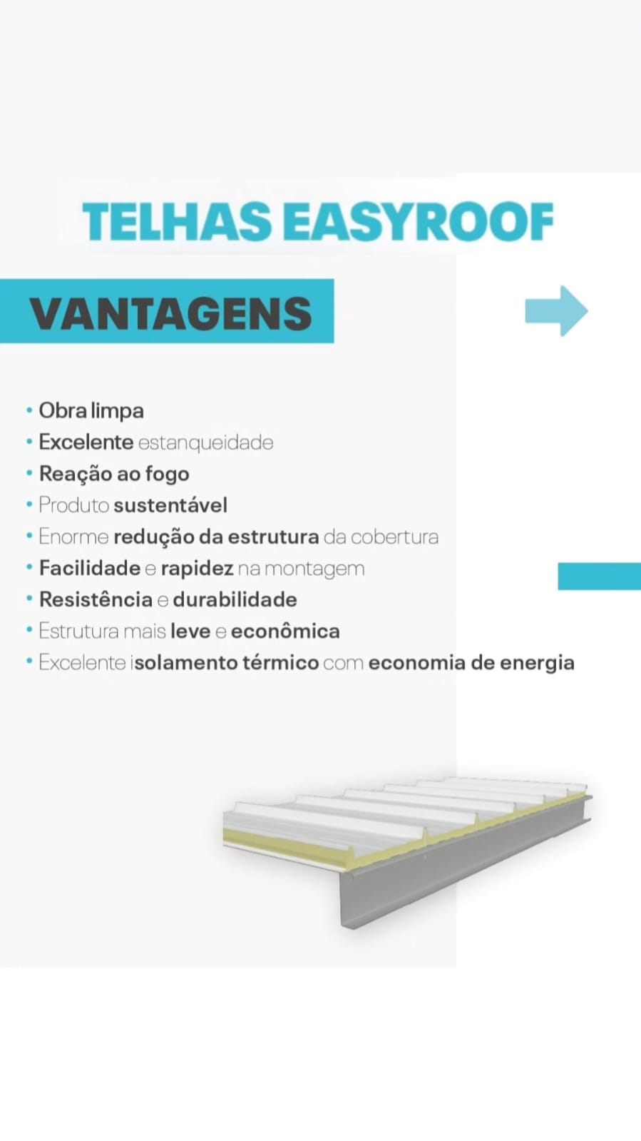 Item TELHAS EASYROOF - TELHAS SANDUÍCHE