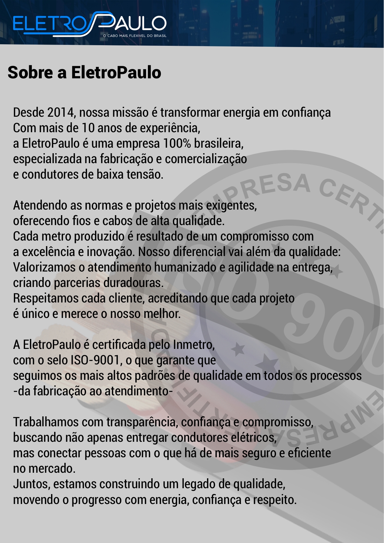 Item Catálogo EletroPaulo 2026