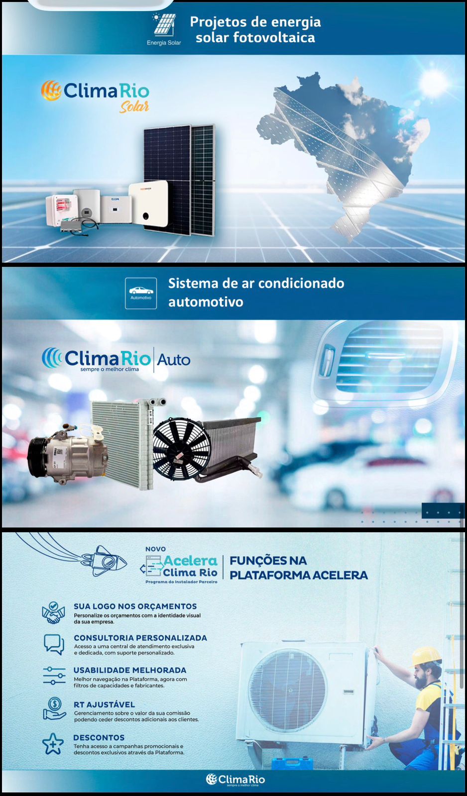 Item ar condicionados  , insumos