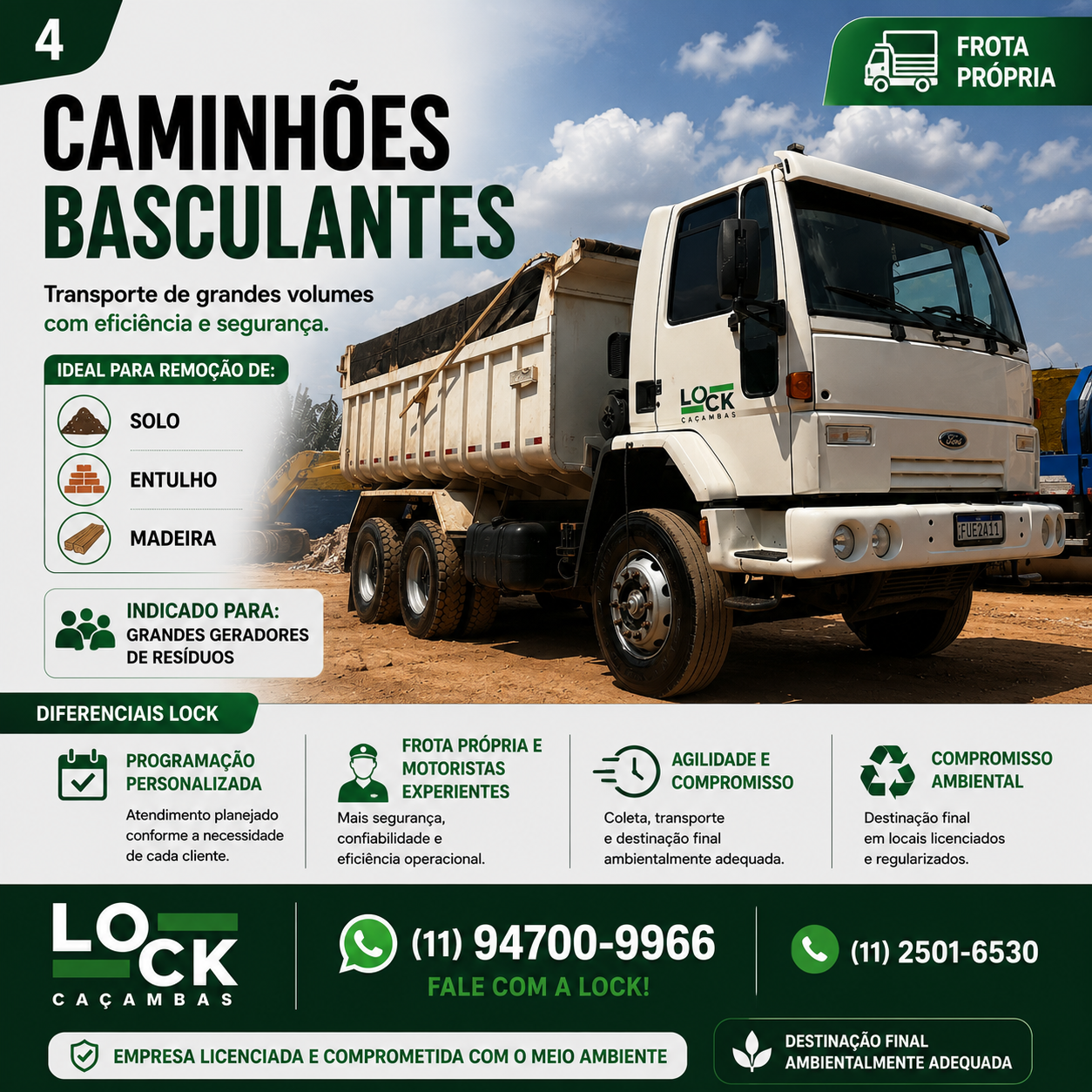 Item LOCAÇÃO DE CAÇAMBAS E DESTINAÇÃO FINAL DE RESÍDUOS DE CONSTRUÇÃO CIVIL