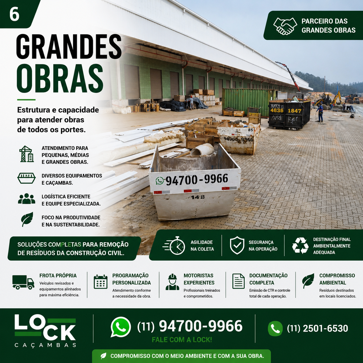 Item LOCAÇÃO DE CAÇAMBAS E DESTINAÇÃO FINAL DE RESÍDUOS DE CONSTRUÇÃO CIVIL